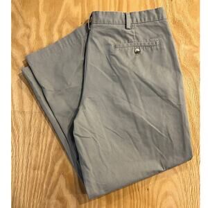 Izod American Beige Tan Flat Front Chino Pant Slacks 100% Cotton Mens 38 x29